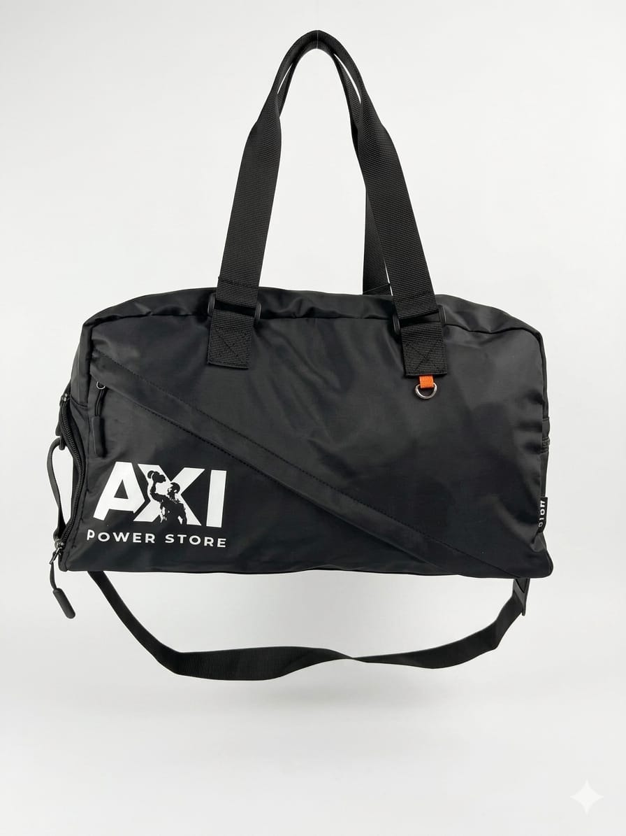 Geantă Sport Multifuncțională AXI – Material Impermeabil, Compartiment Pantofi și Accesorii, Negru