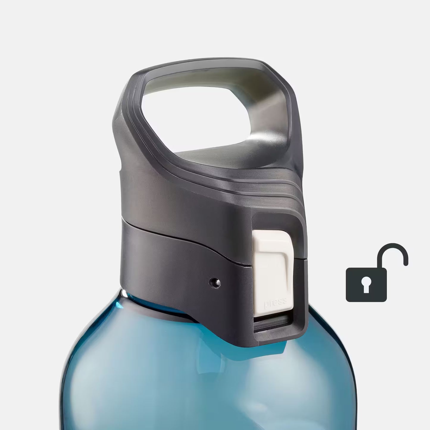 Bidon Ecozen® cu capac și deschidere rapidă drumeție 500 0,8 L Albastru