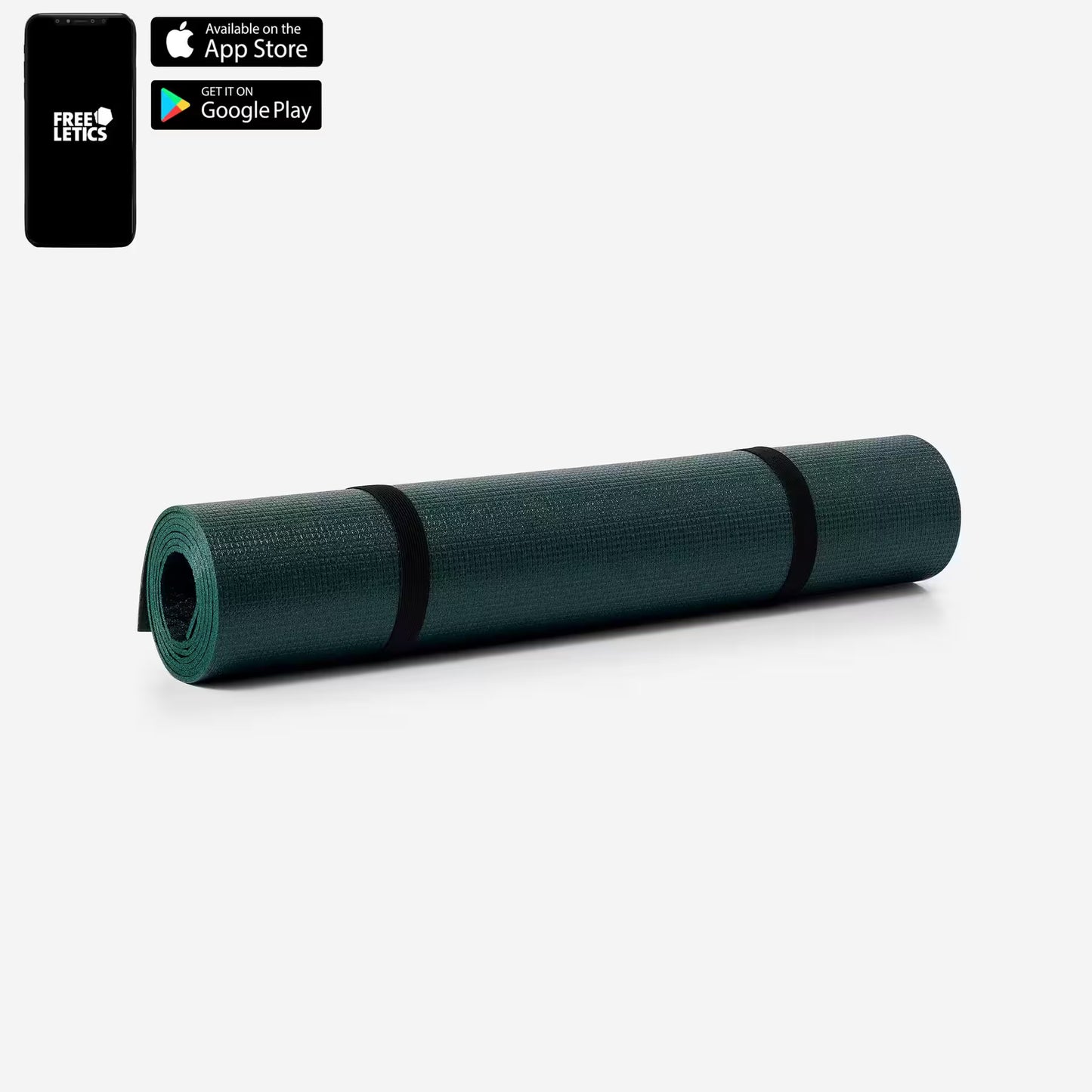Saltea Yoga ușoară 4 mm Verde închis