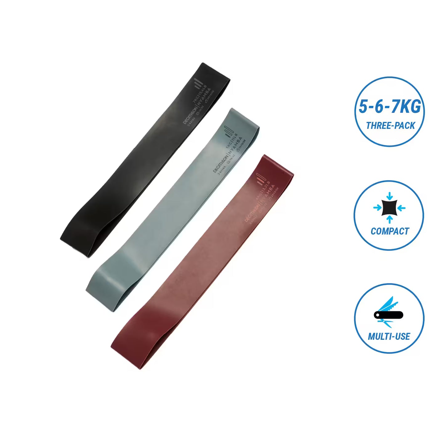 Set 3 Mini Benzi Elastice din Cauciuc